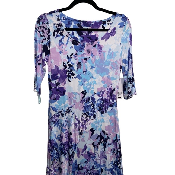 Soft Surroundings Dress Womens XS Vivienne Garden Blue Maxi Feminine Boho NWT - Picture 4 of 14